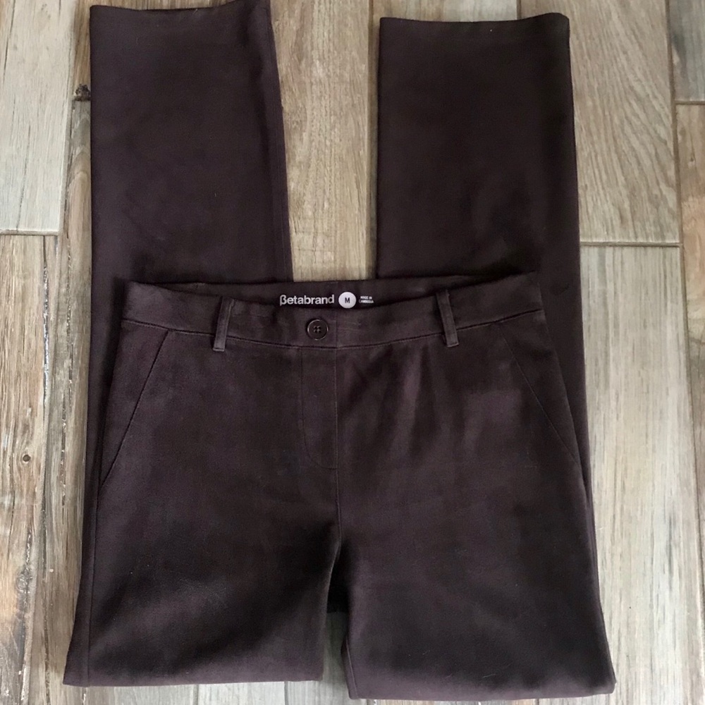 Betabrand chocolate brown pants